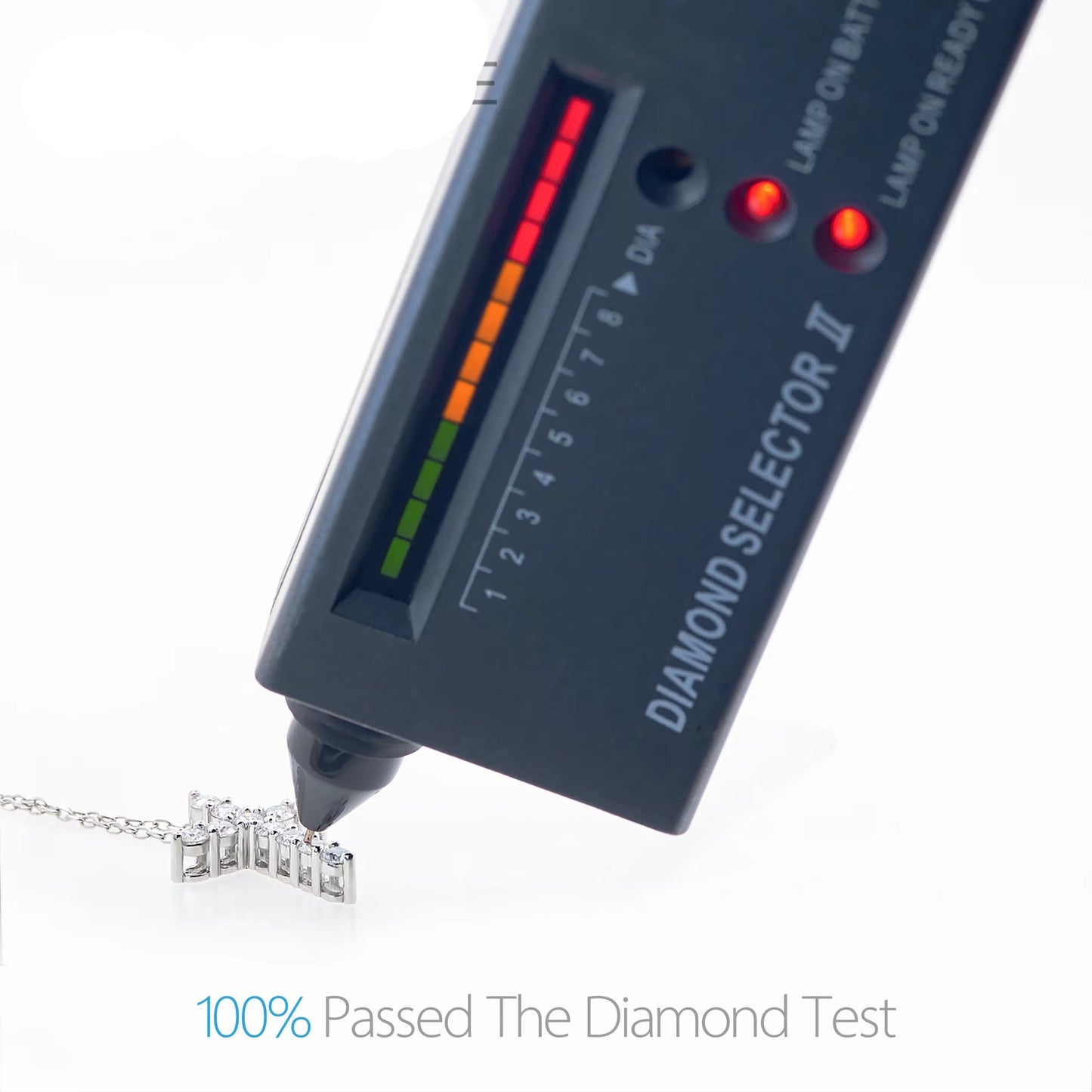 Total 1.1Ct 3Mmx11 round Cut D VVS1 Moissanite 925 Silver Christian Religious Cross Pendant Necklace Woman Girl Gift