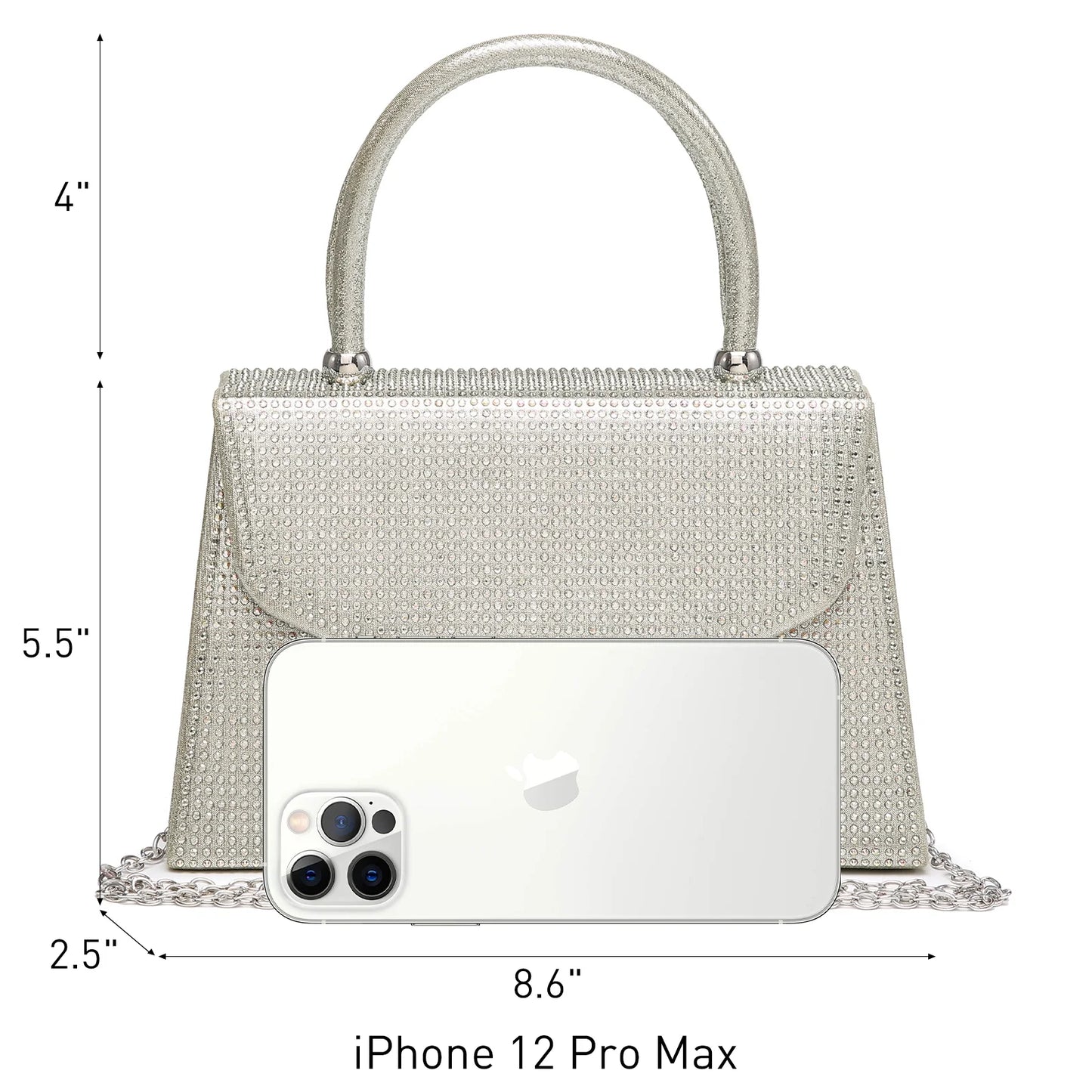 Women'S Evening Bag Party Clutches Bling Wedding Purses Frosted Glittering Cocktail Prom Handbags
