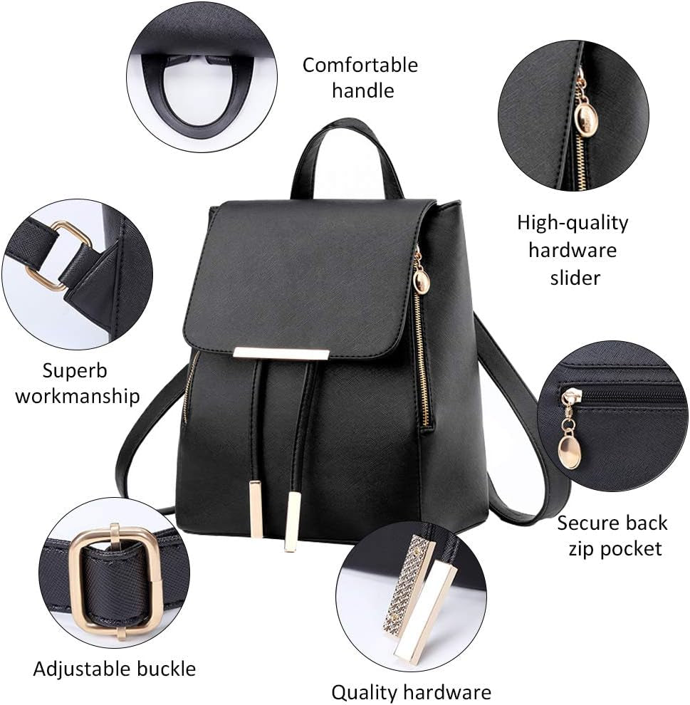 Womens Fashion Travel Backpack Mini Purses Bag Cute Rucksack Multipurpose Shoulder Bag