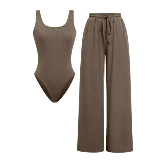 This stylish 2-piece loungewear set offers the perfect blend of fashion and comfort, featuring a relaxed-fit top and matching sweatpants designed for effortless wear. Made from lightweight and breathable polyester, it ensures all-day ease while keeping you stylish in any season.

Key Features:

✔ Soft &amp; Stretchy Fabric – Provides maximum comfort and freedom of movement
✔ Versatile Design – Wear it as a set or mix-and-match for different looks
✔ Seasonal Essential – Suitable for spring, summer, fall, and