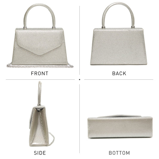 Women'S Evening Bag Party Clutches Bling Wedding Purses Frosted Glittering Cocktail Prom Handbags