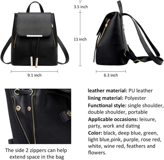 Womens Fashion Travel Backpack Mini Purses Bag Cute Rucksack Multipurpose Shoulder Bag